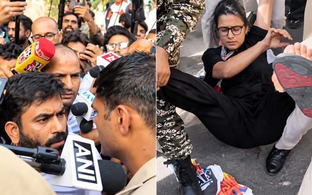दिल्ली में अभिजीत दीपके और नेहा बोरा हिरासत में, तिरंगा रैली से पहले पुलिस की कार्रवाई; ममता बनर्जी बोलीं- यह अघोषित आपातकाल