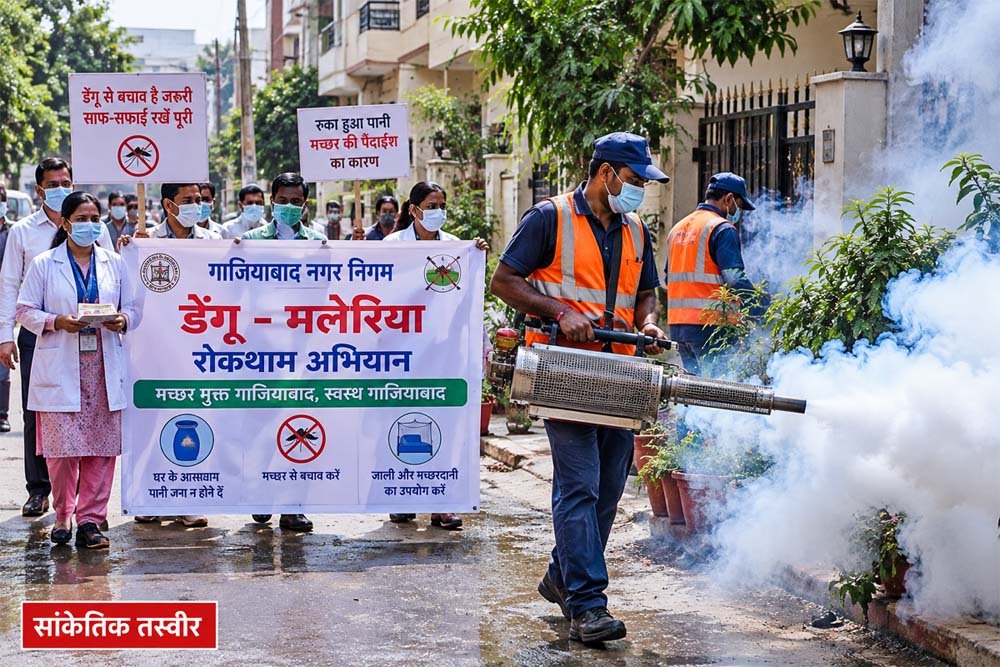 गाजियाबाद में डेंगू-मलेरिया पर रोकथाम के लिए आज से दस्तक अभियान, 31 अक्टूबर तक चलेगा जागरूकता कार्यक्रम