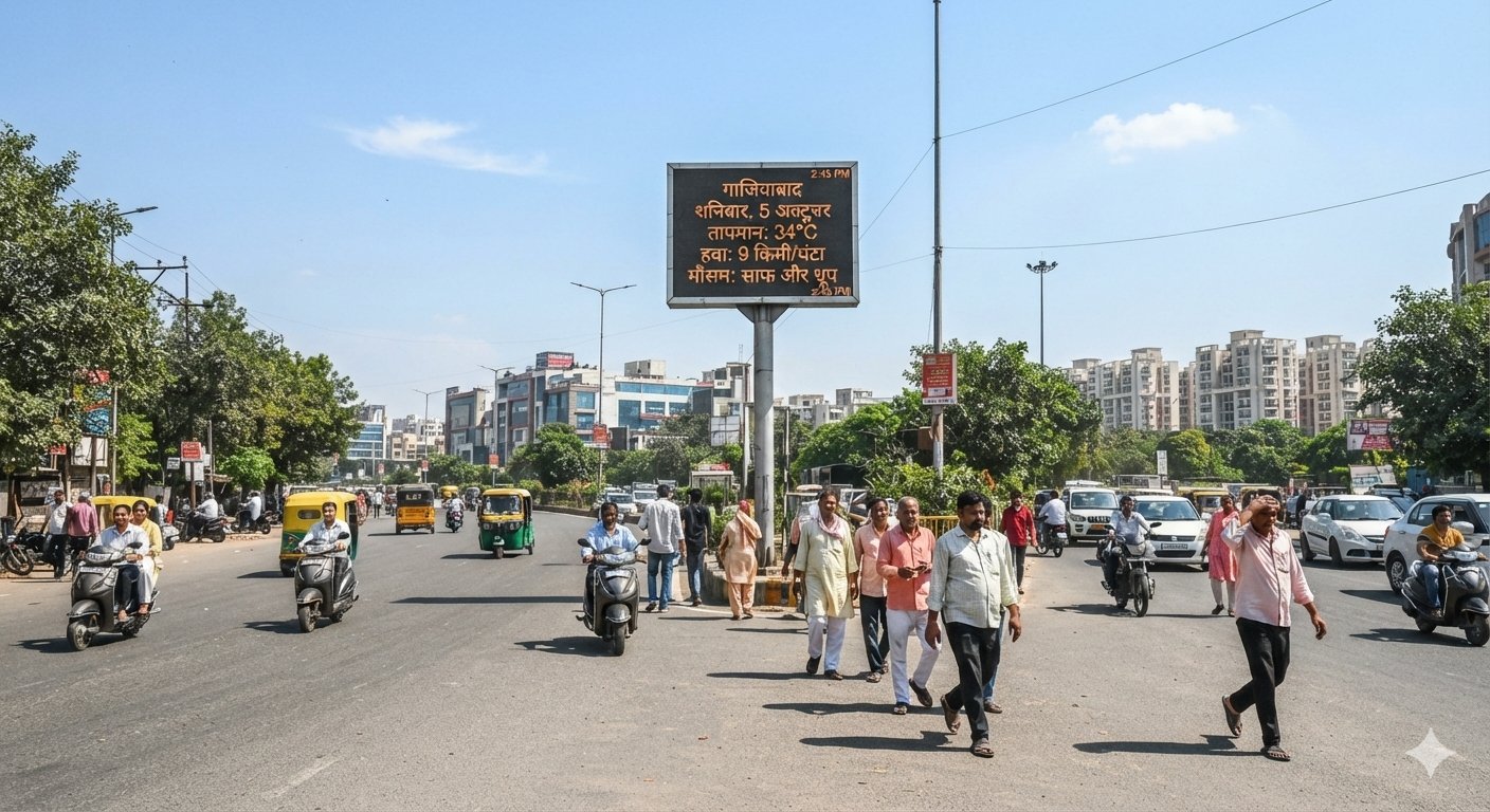 गाजियाबाद में रातें हुईं सर्द, दिन में धूप से बढ़ी उमस: तापमान 35°C तक पहुंचने का अनुमान