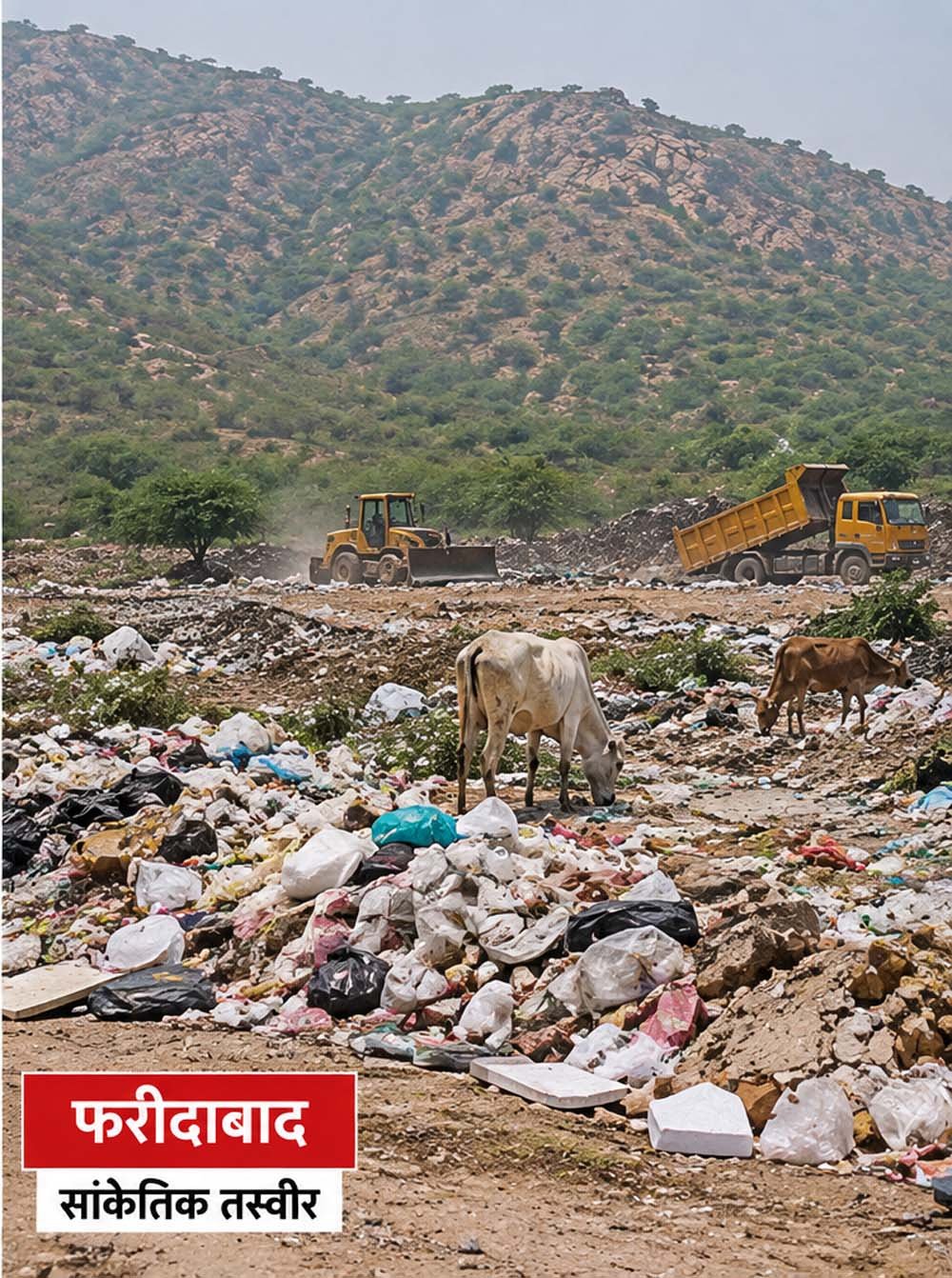 फरीदाबाद में कब्जे से मुक्त कराई गई अरावली की जमीन पर कचरे का ढेर, निगरानी व्यवस्था पर उठे सवाल