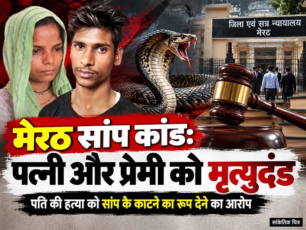 मेरठ सांप कांड: पति की हत्या के मामले में पत्नी रविता और प्रेमी अमरदीप को फांसी की सजा