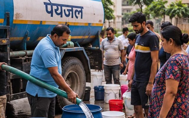 ग्रेटर नोएडा वेस्ट की इको विलेज-2 सोसायटी में पानी का संकट, हजारों निवासियों की दिनचर्या प्रभावित